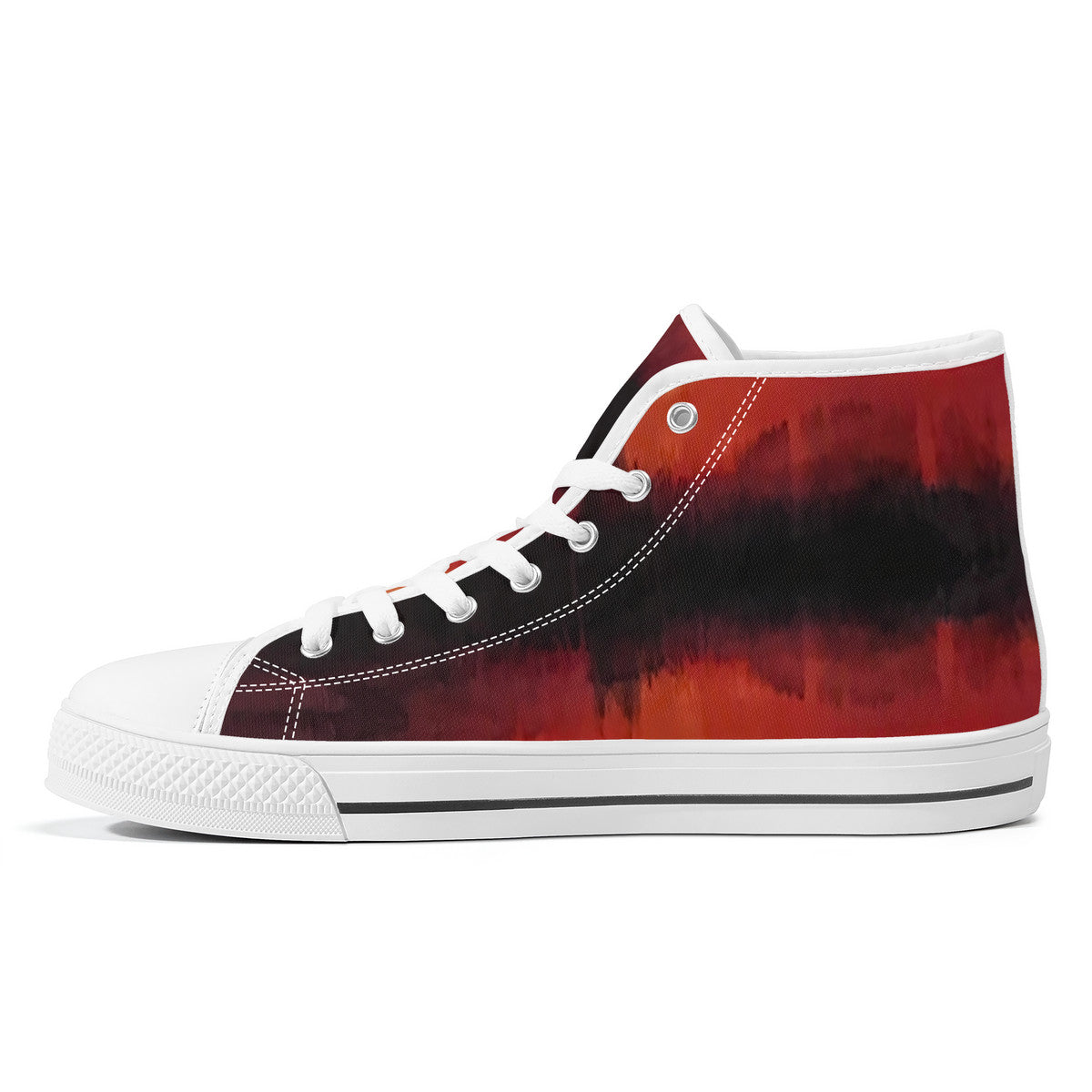 The Final Descent – Wearable Art High-Top Sneakers | Original Artwork