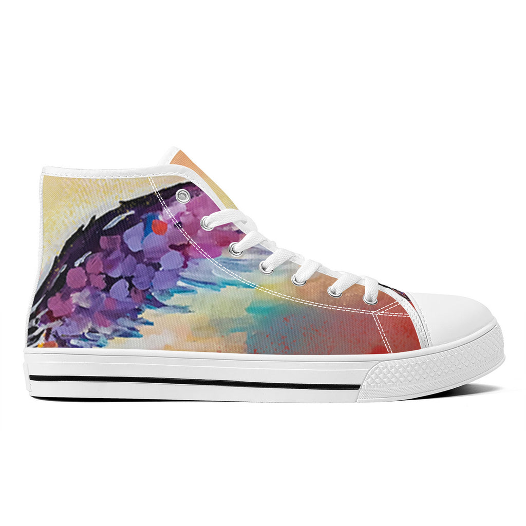 Just Wings | Wearable Art Adult High-Top Canvas Shoes | Original Artwork Aysha Austin