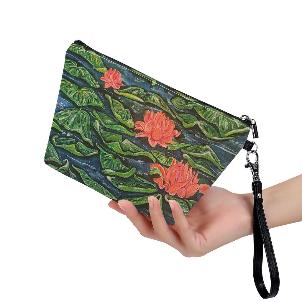 Electric Lily | Wearable Art Sling Cosmetic Bag | Original Art by Aysha Austin