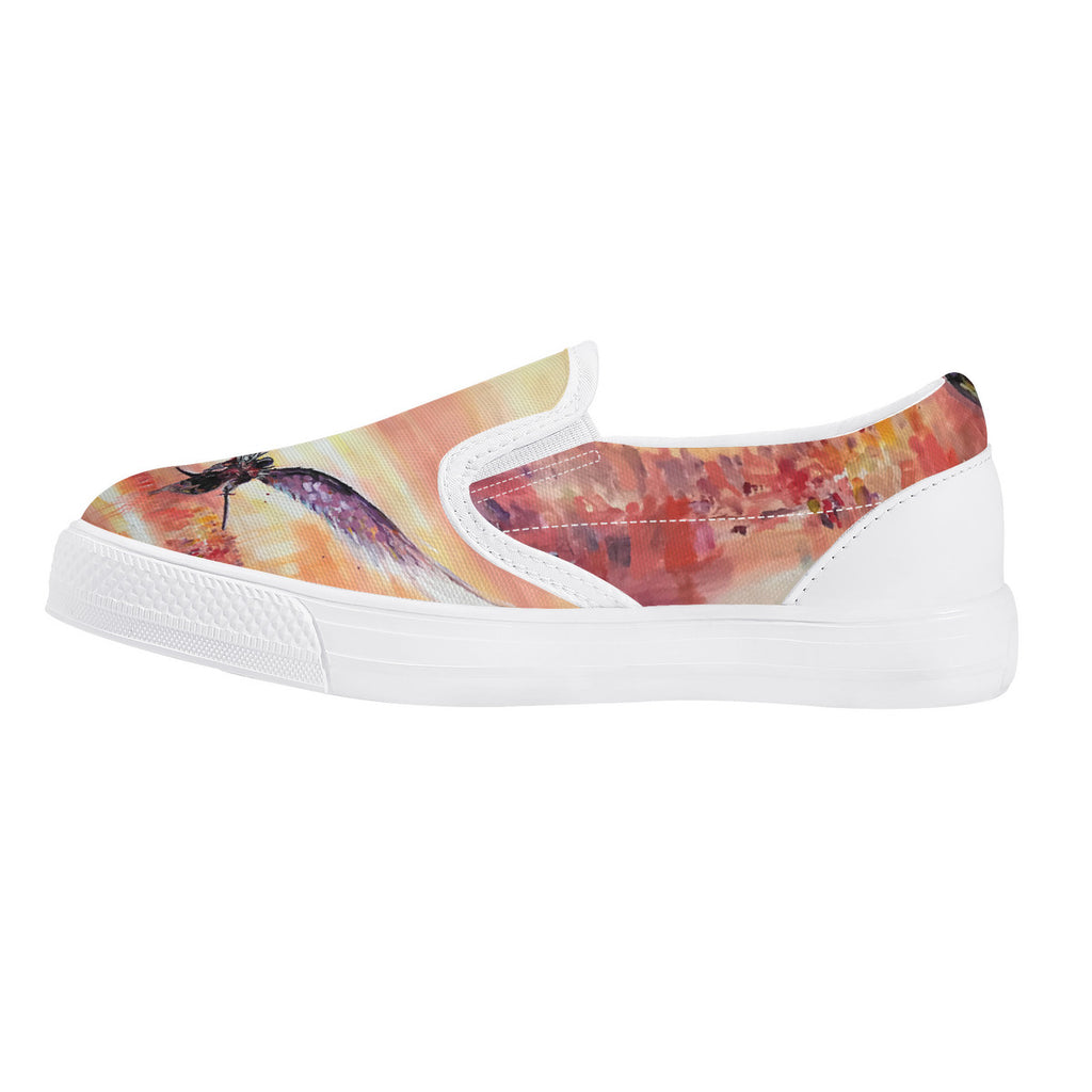 The Final Descent – Kids Canvas Slip-On Shoes | Original Artwork