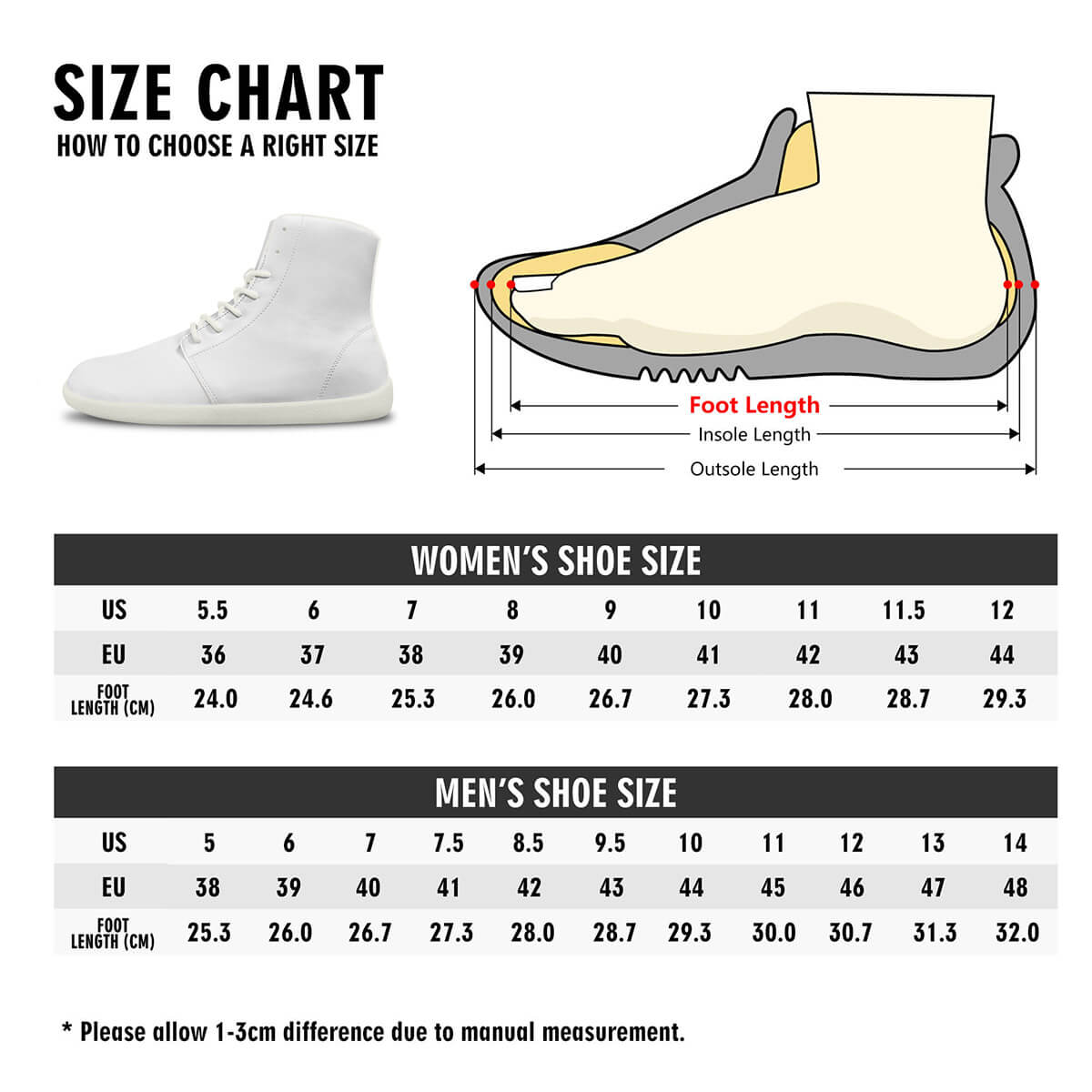 Angel & Demon – Barefoot High-Top Sneakers | Original Artwork