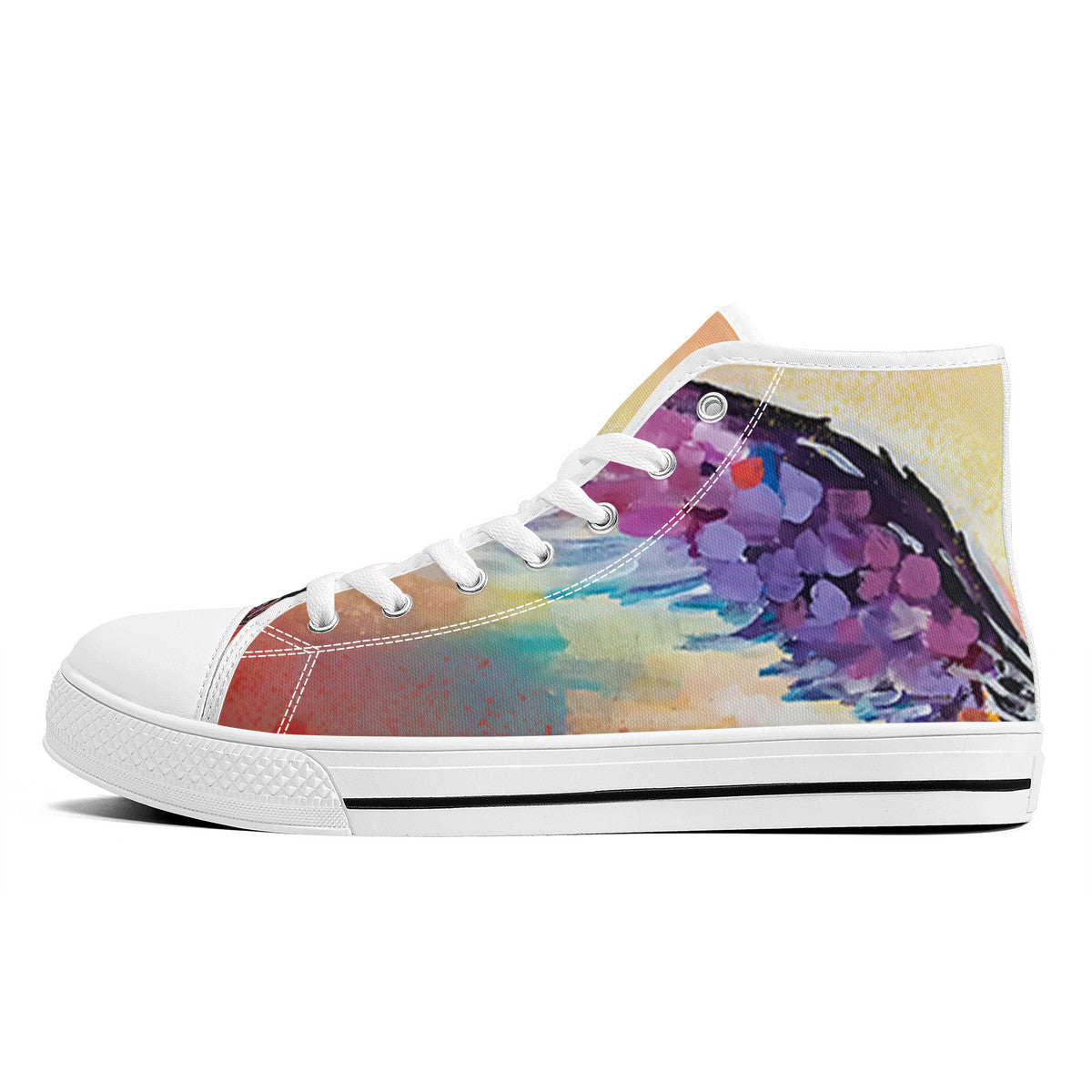 Just Wings | Wearable Art Adult High-Top Canvas Shoes | Original Artwork Aysha Austin