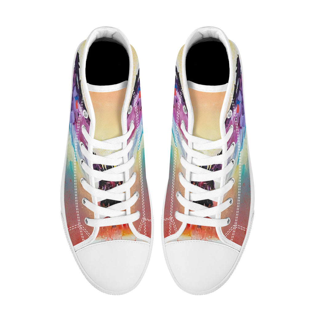 Just Wings | Wearable Art Adult High-Top Canvas Shoes | Original Artwork Aysha Austin