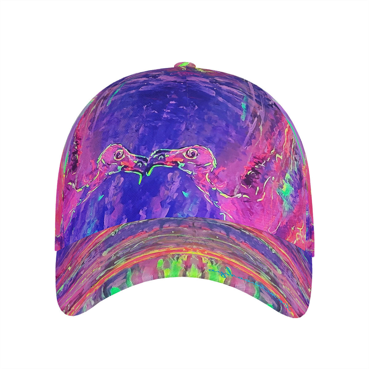 Self Reflection UV Reactive Curved Brim Baseball Cap