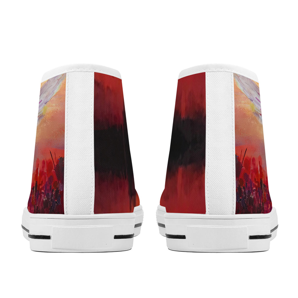 The Final Descent – Wearable Art High-Top Sneakers | Original Artwork