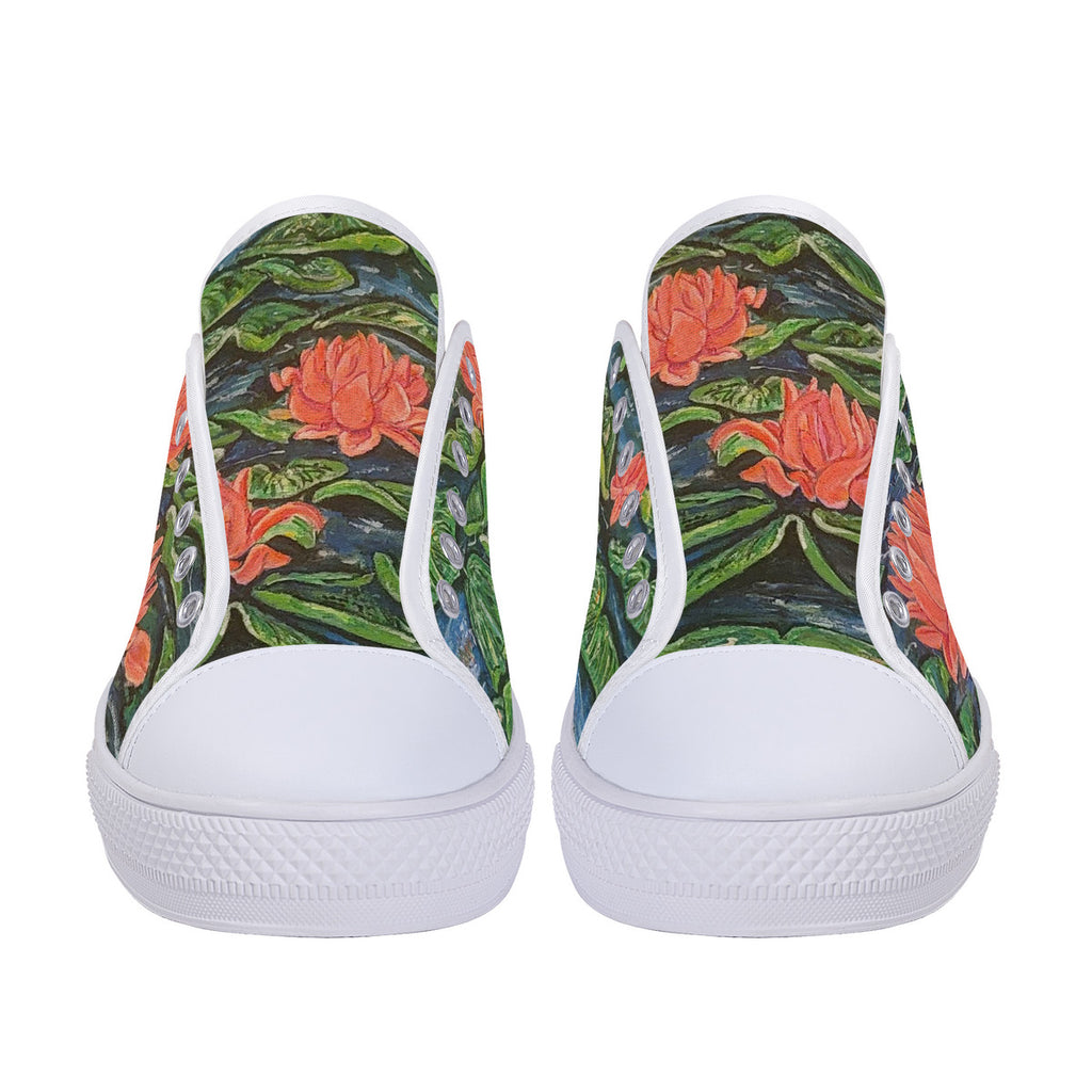 Electric Lily – Wearable Art Low-Top Sneakers | Original Art by Aysha Austin