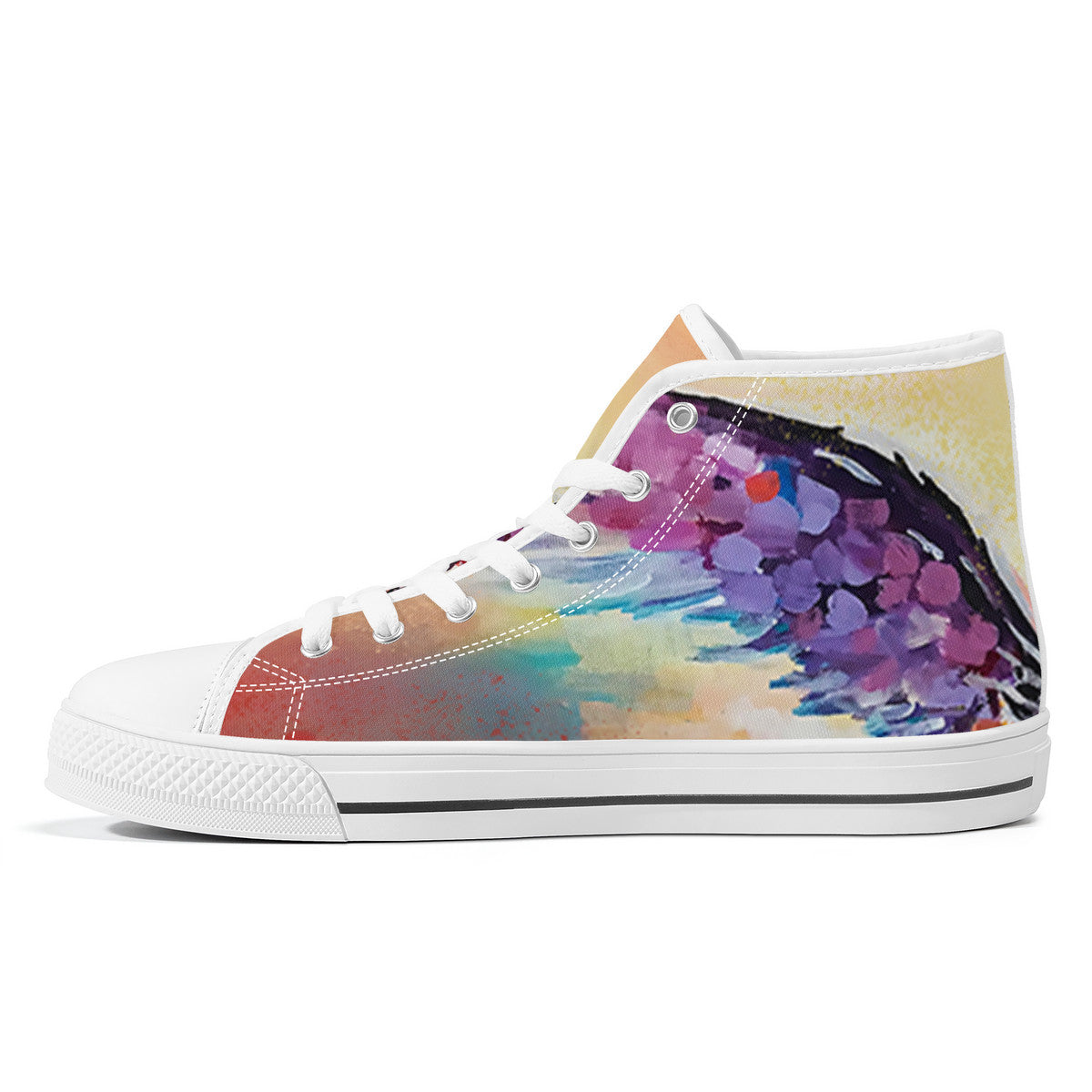 Just Wings | Wearable Art Adult High-Top Canvas Shoes | Original Artwork Aysha Austin