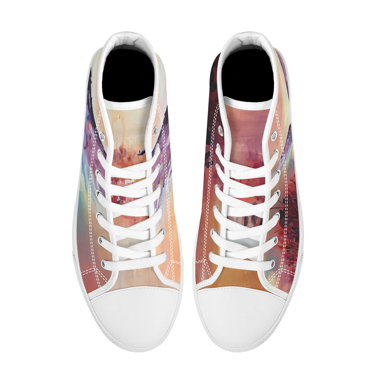 The Final Descent One Wing – Wearable Art High-Top Sneakers | Original Artwork