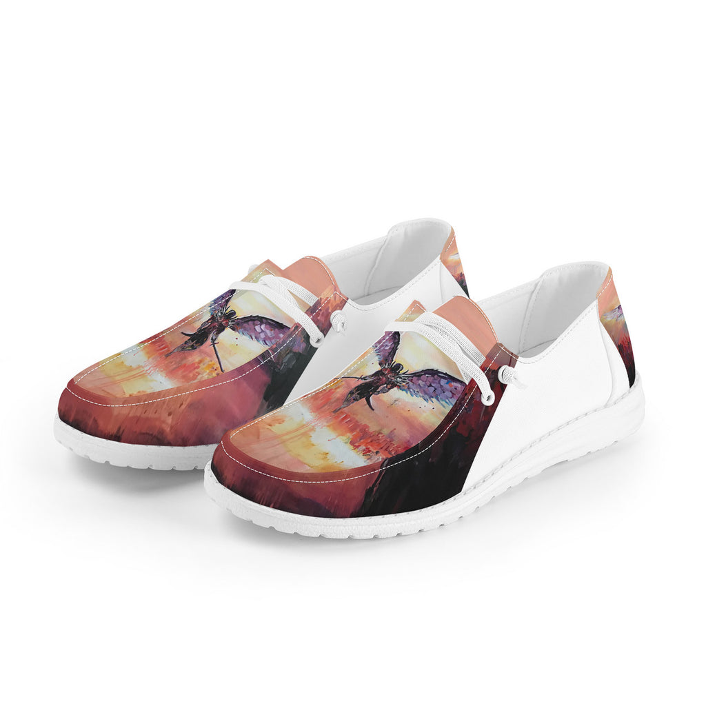 The Final Descent 2 – Wearable Art Slip-On Loafers | Original Artwork