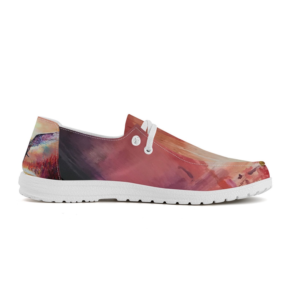 The Final Descent – Wearable Art Slip-On Loafers | Original Artwork
