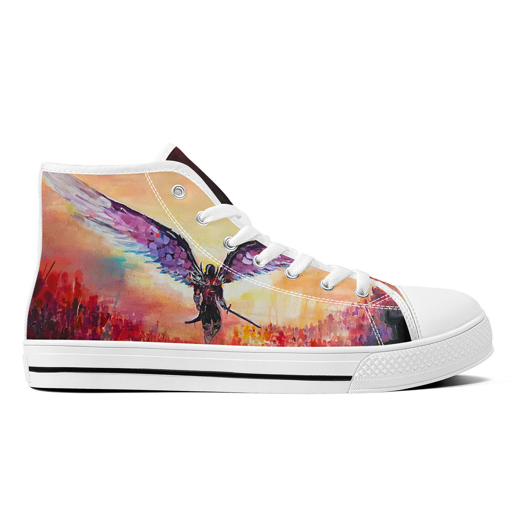 The Final Descent – Wearable Art High-Top Sneakers | Original Artwork
