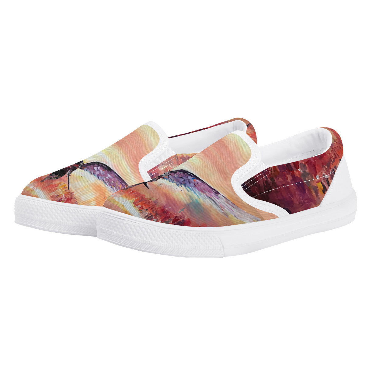 The Final Descent – Kids Canvas Slip-On Shoes | Original Artwork