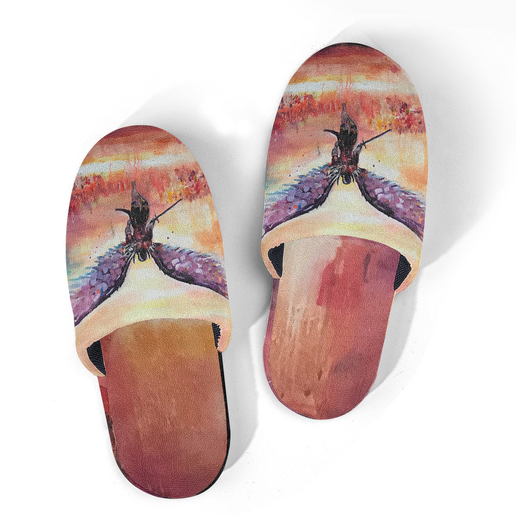 The Final Descent - Slide Art Slippers - Original Art by Aysha Austin