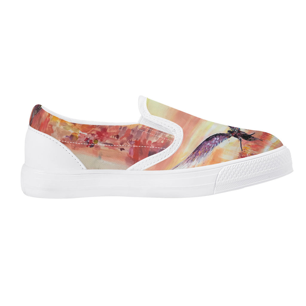 The Final Descent – Kids Canvas Slip-On Shoes | Original Artwork
