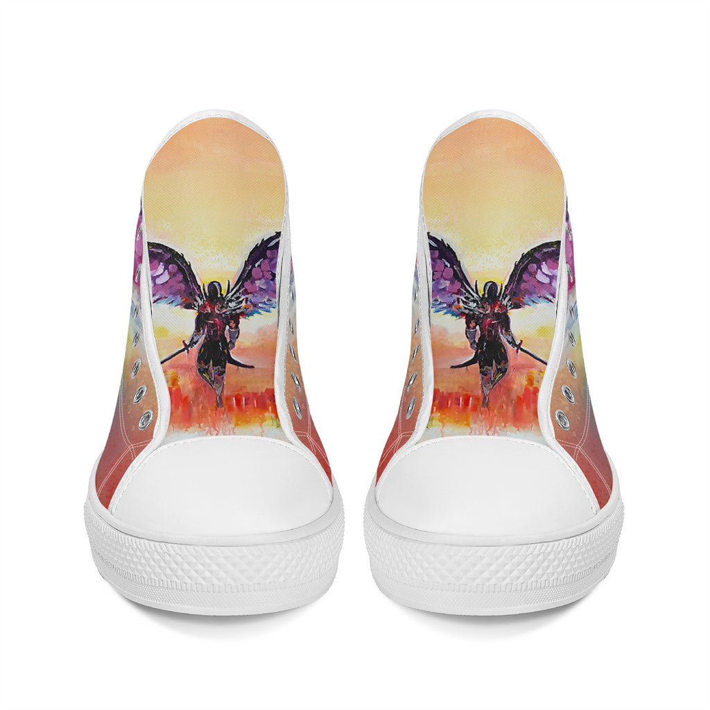 Just Wings | Wearable Art Adult High-Top Canvas Shoes | Original Artwork Aysha Austin