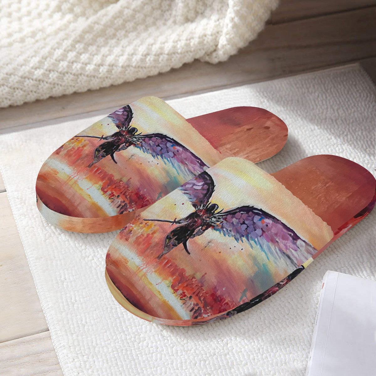 The Final Descent - Slide Art Slippers - Original Art by Aysha Austin