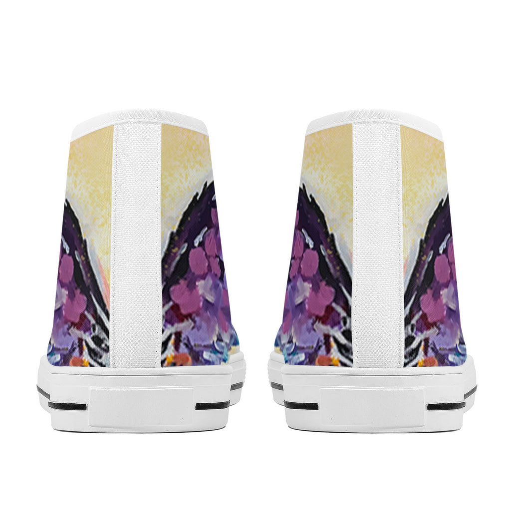 Just Wings | Wearable Art Adult High-Top Canvas Shoes | Original Artwork Aysha Austin