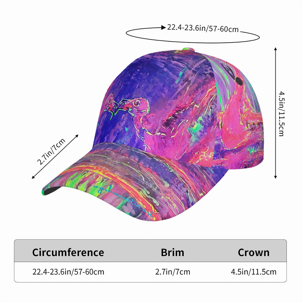 Self Reflection UV Reactive Curved Brim Baseball Cap