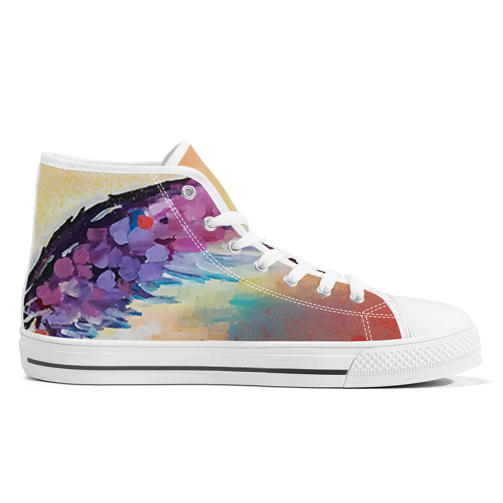 Just Wings | Wearable Art Adult High-Top Canvas Shoes | Original Artwork Aysha Austin