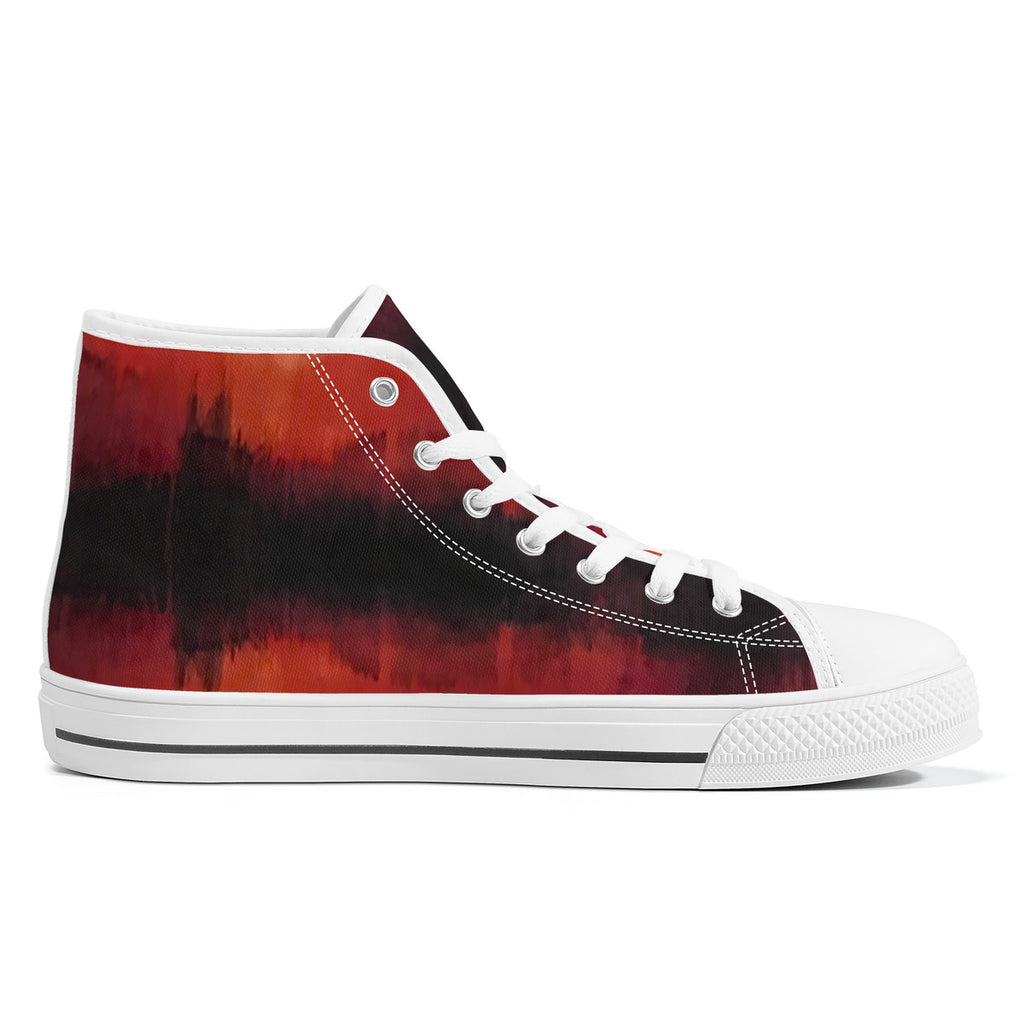 The Final Descent – Wearable Art High-Top Sneakers | Original Artwork