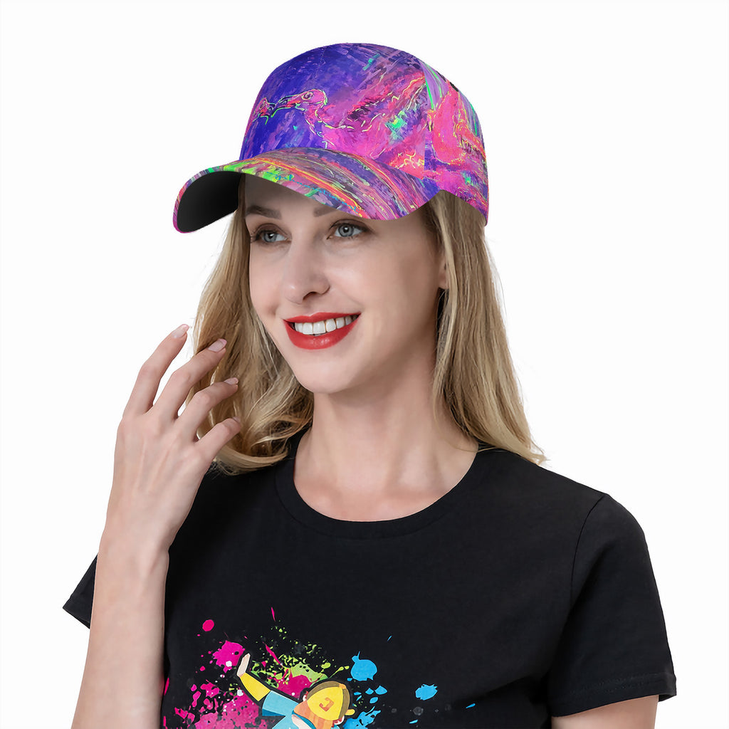 Self Reflection UV Reactive Curved Brim Baseball Cap